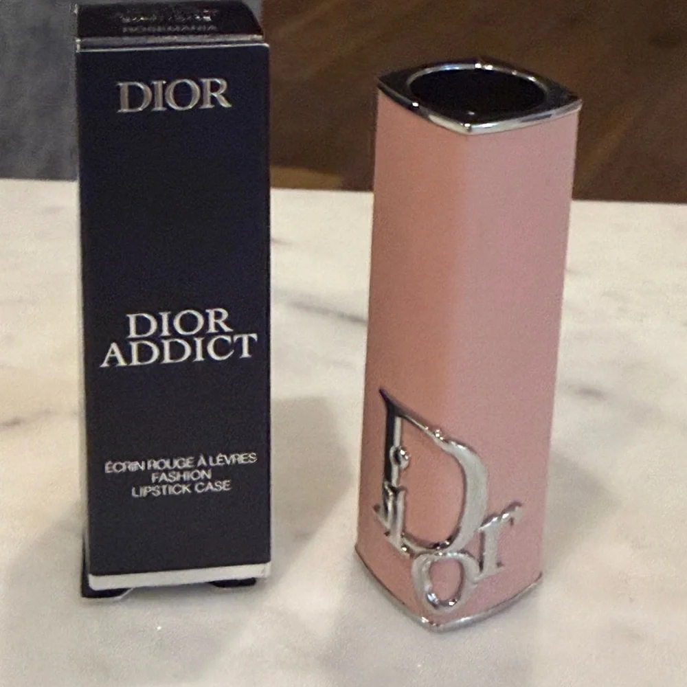 Dior Lipstick Case- NIB in Pink Blush with Silver Logo